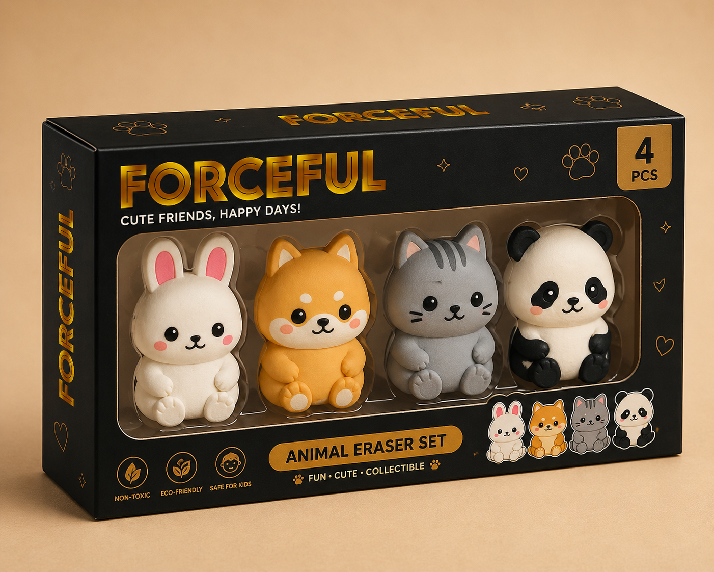 Mini Animal Eraser Set