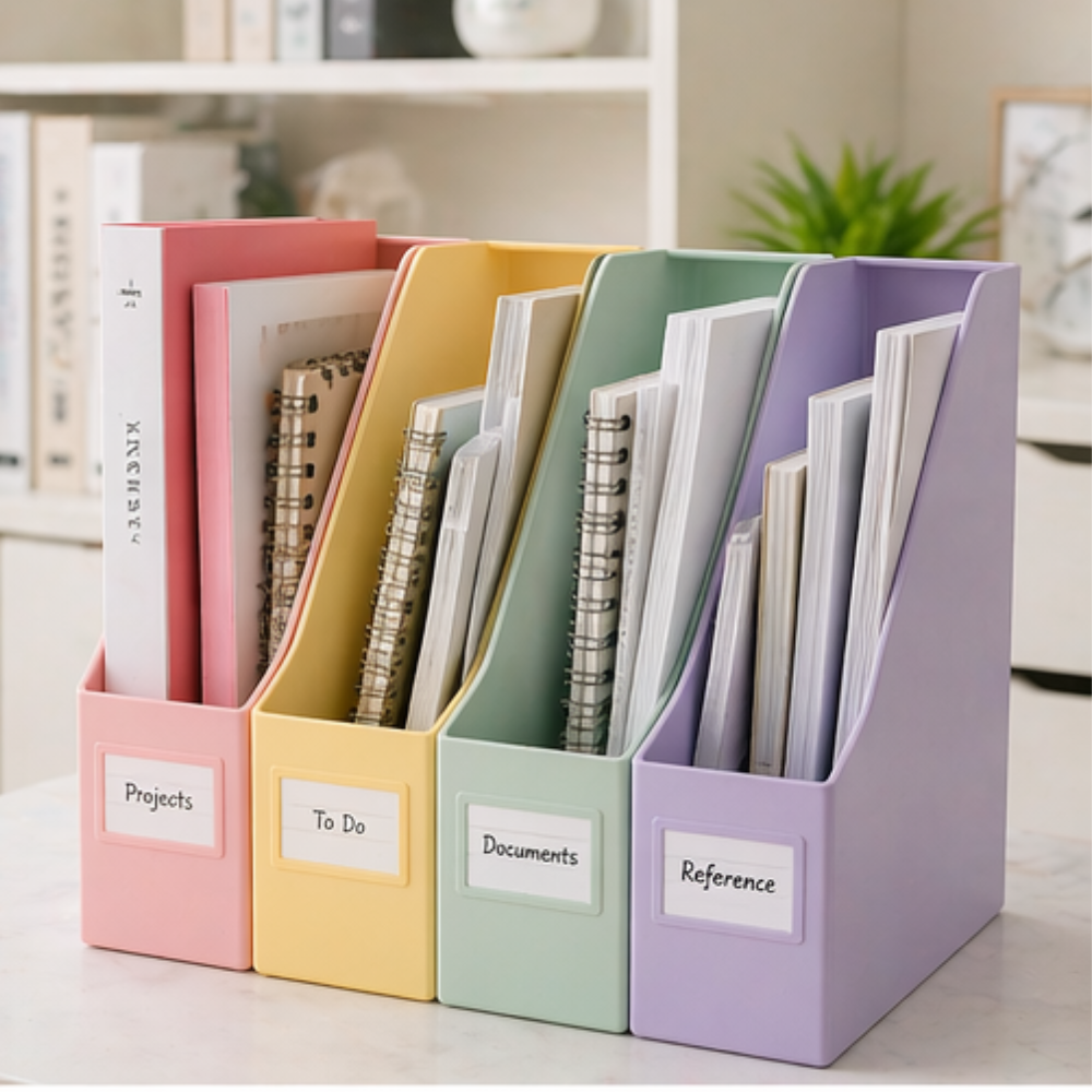 Pastel Desk File Organizer